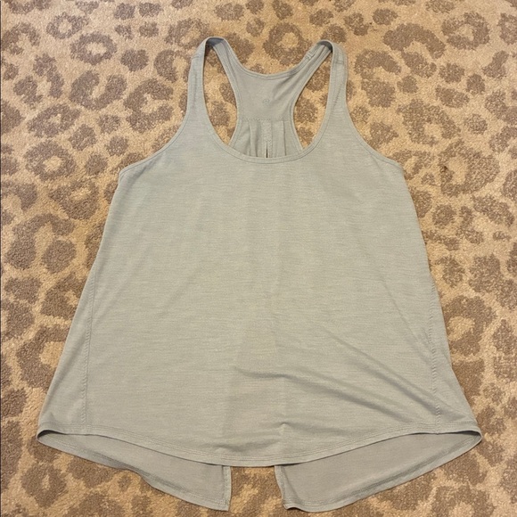 Lululemon Grey Split Back Keyhole Racerback Tank - Picture 1 of 3